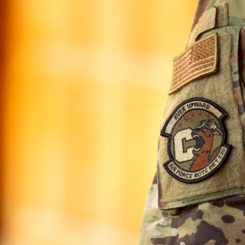 ROTC Air Force arm patch up close.