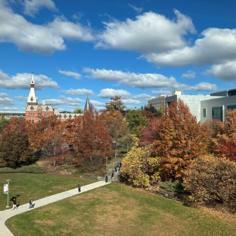 Engineering Quad view from Tang 4th floor